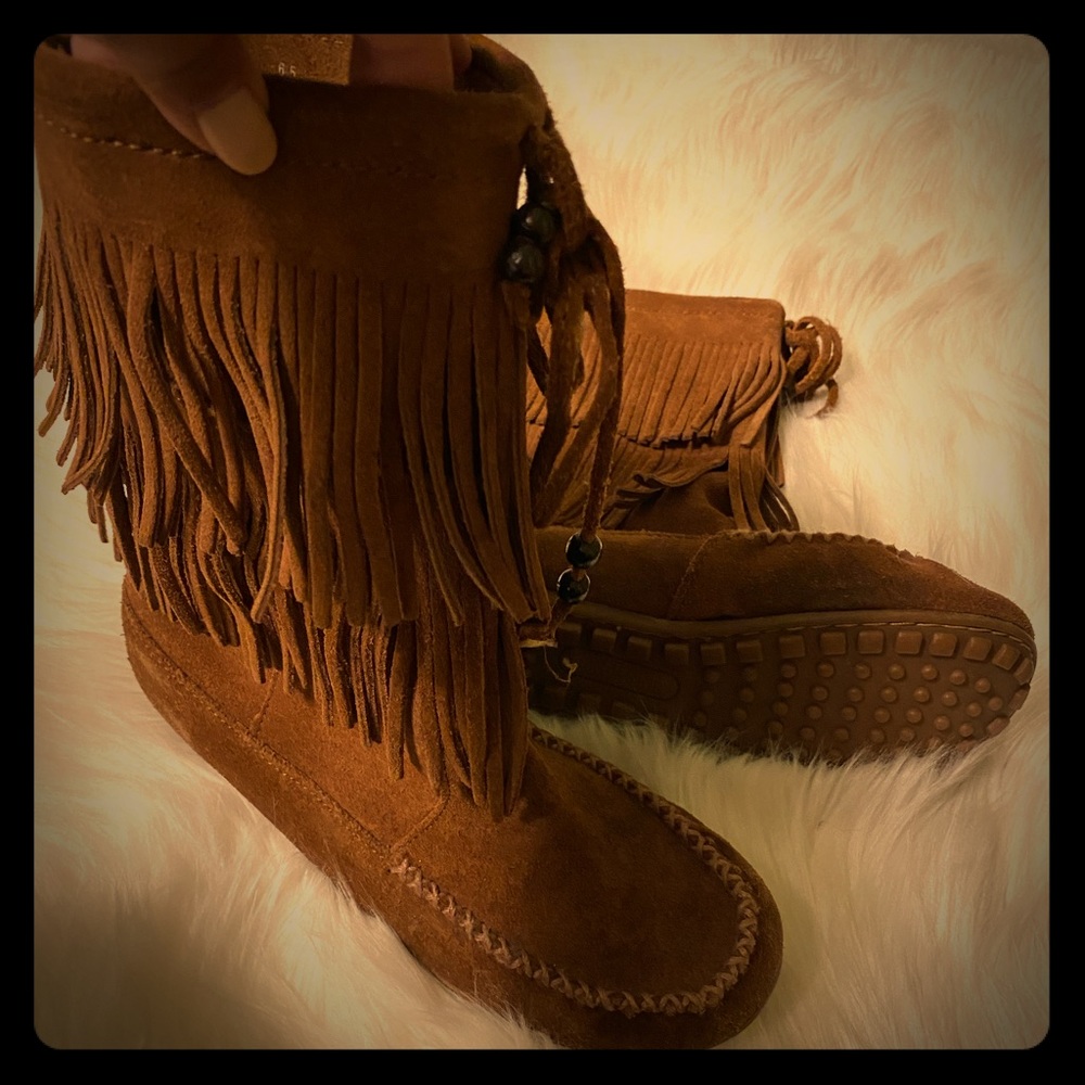 Minnetonka Layer Fringe Boot - image 1